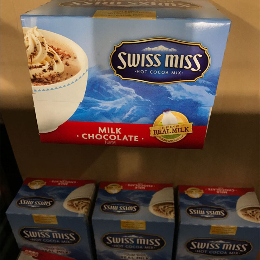 美国直邮洛杉矶代购SwissMiss瑞士小姐牛奶巧克力粉速溶可可粉1.24kg/60包美国直邮一盒价格