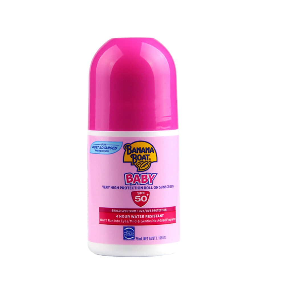 BananaBoatKids香蕉船滚珠防晒乳SPF50宝宝儿童孕妇婴儿防晒霜2支粉色
