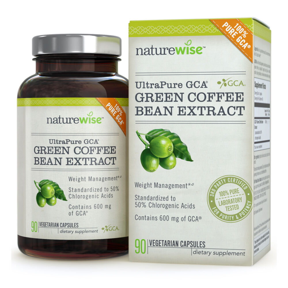 美国进口naturewise天然纯绿咖啡豆瘦身减肥软胶囊60粒