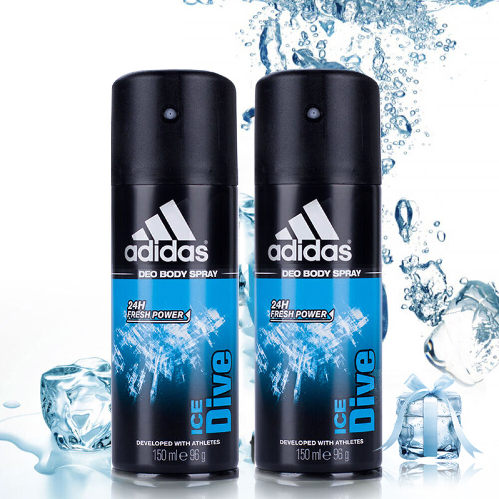 阿迪达斯(adidas)男士香体止汗喷雾150ml2支套装(原装进口版)冰点