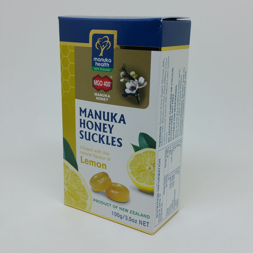 ManukaHealth蜜纽康蜂蜜柠檬胶润喉糖100g保健食品