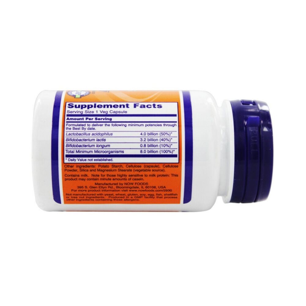 【美国正品直邮】NOWFoods诺奥维持肠道健康乳酸菌/双歧乳杆菌胶囊未定义60粒