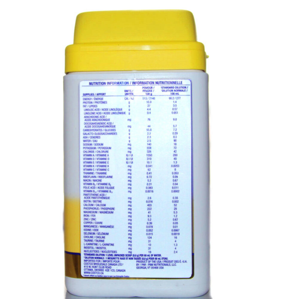 【全球购】【加拿大直邮】Kirkland可兰一段婴儿奶粉1段DHA1360克