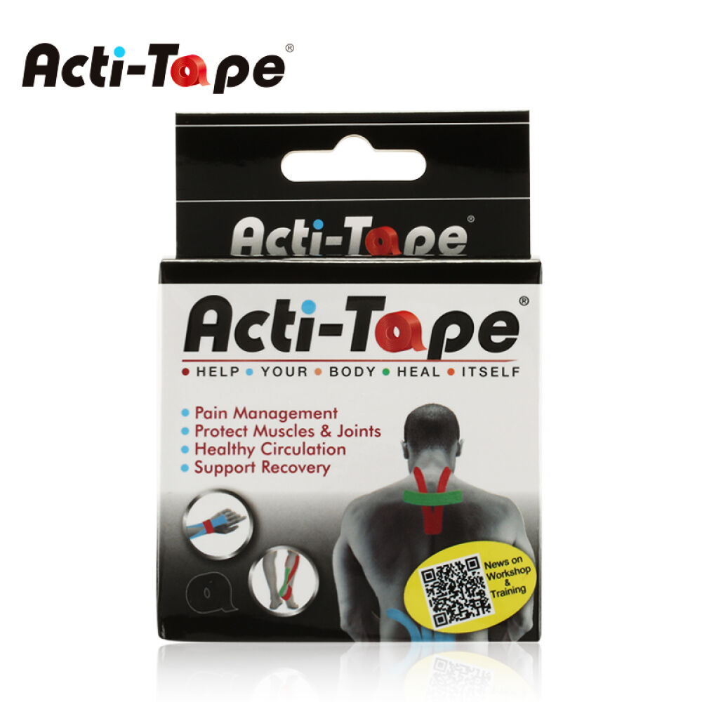 英国Acti-Tape活力肌腱贴防护运动贴布高弹性物理治疗贴布肌肉贴布经典黑