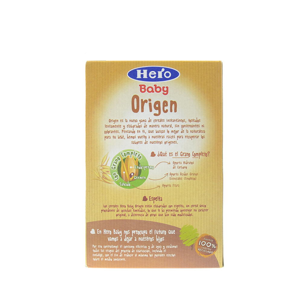 西班牙原装进口herobaby混合谷物斯佩尔特小麦蜂蜜米粉500g/盒(6个月以上)2盒