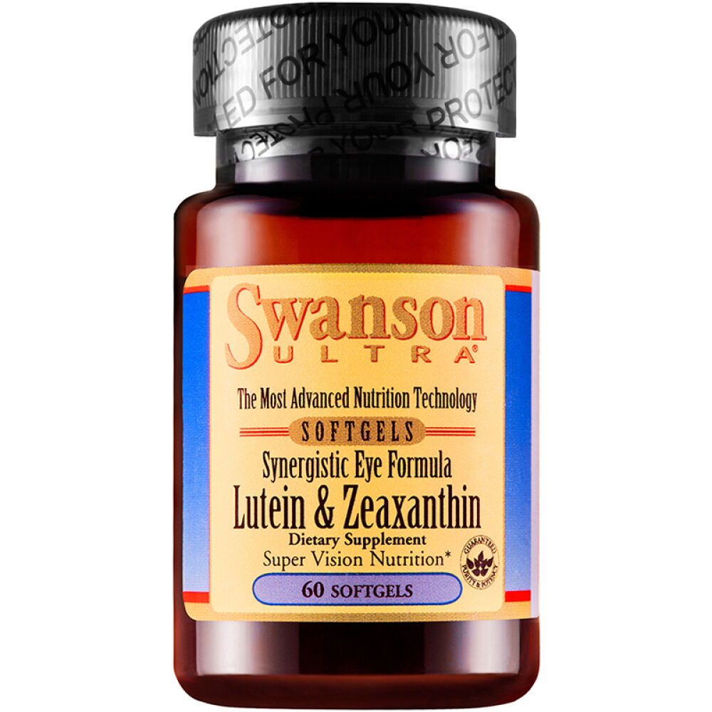 斯旺森swanson叶黄素软胶囊片叶黄素儿童成人护眼眼干疲劳60粒/瓶美国原装进口