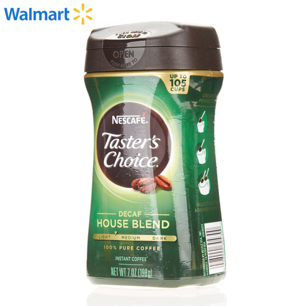【沃尔玛】雀巢Nestle美式金牌速溶咖啡低咖啡因固体饮料198g美国进口