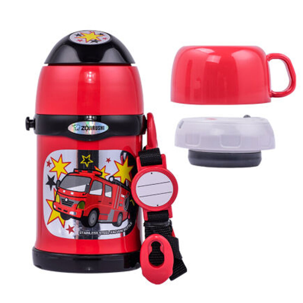 进口象印儿童吸管杯宝宝直饮杯保温杯保冷杯一杯两用（直饮、吸管）450ml红色日本版