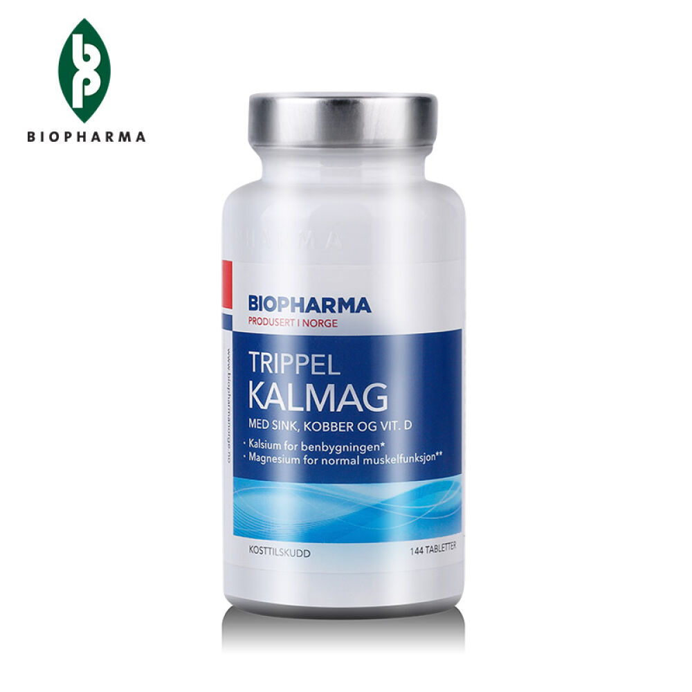 挪威BP进口钙片Biopharma三倍钙镁片中老年人青少年孕妇补钙