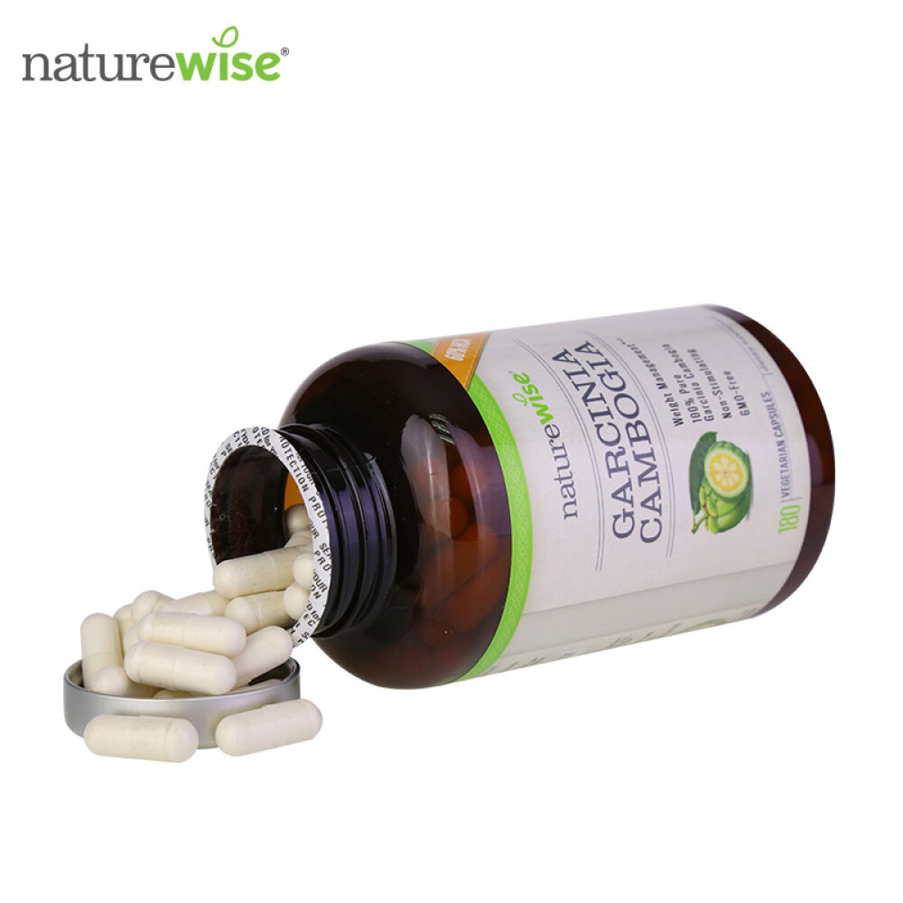 美国进口naturewise减肥瘦身胶囊植物萃取控制食欲藤黄果胶囊180粒(降低体脂肪抑制食欲)
