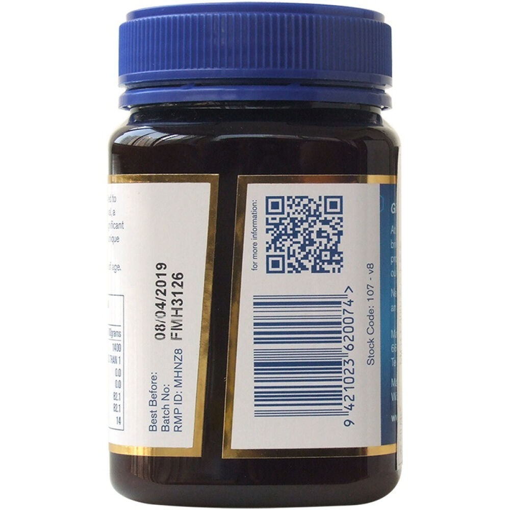 【全球购】新西兰进口ManukaHealth蜜纽康蜂蜜野花蜜麦卢卡蜂蜜包邮蜜纽康MGO400+麦卢卡蜂蜜500g1罐