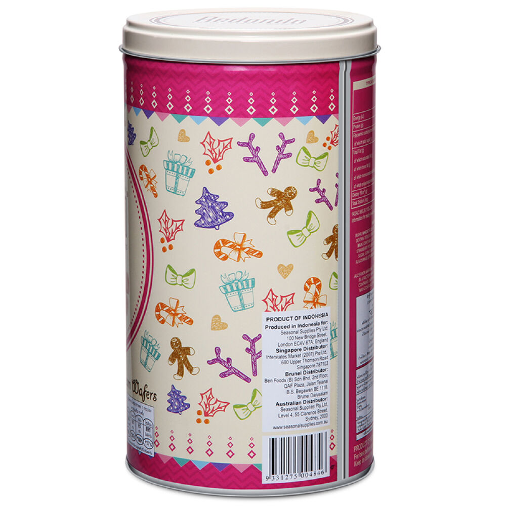 自营印尼进口卷心酥瑞丹多Redondo草莓味威化可爱版400g