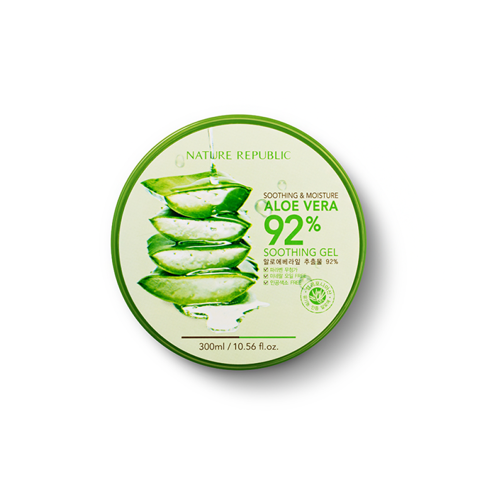 韩国原装进口纳益其尔NatureRepublic/自然乐园芦荟舒缓保湿凝胶300毫升