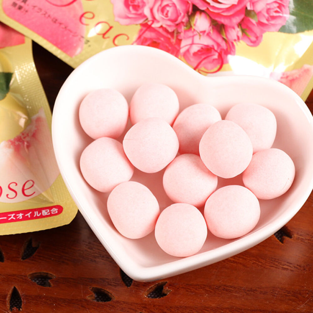 日本Kracie嘉娜宝香体糖玫瑰花香软糖清新口气进口零食玫瑰水蜜桃随机发32g*1袋