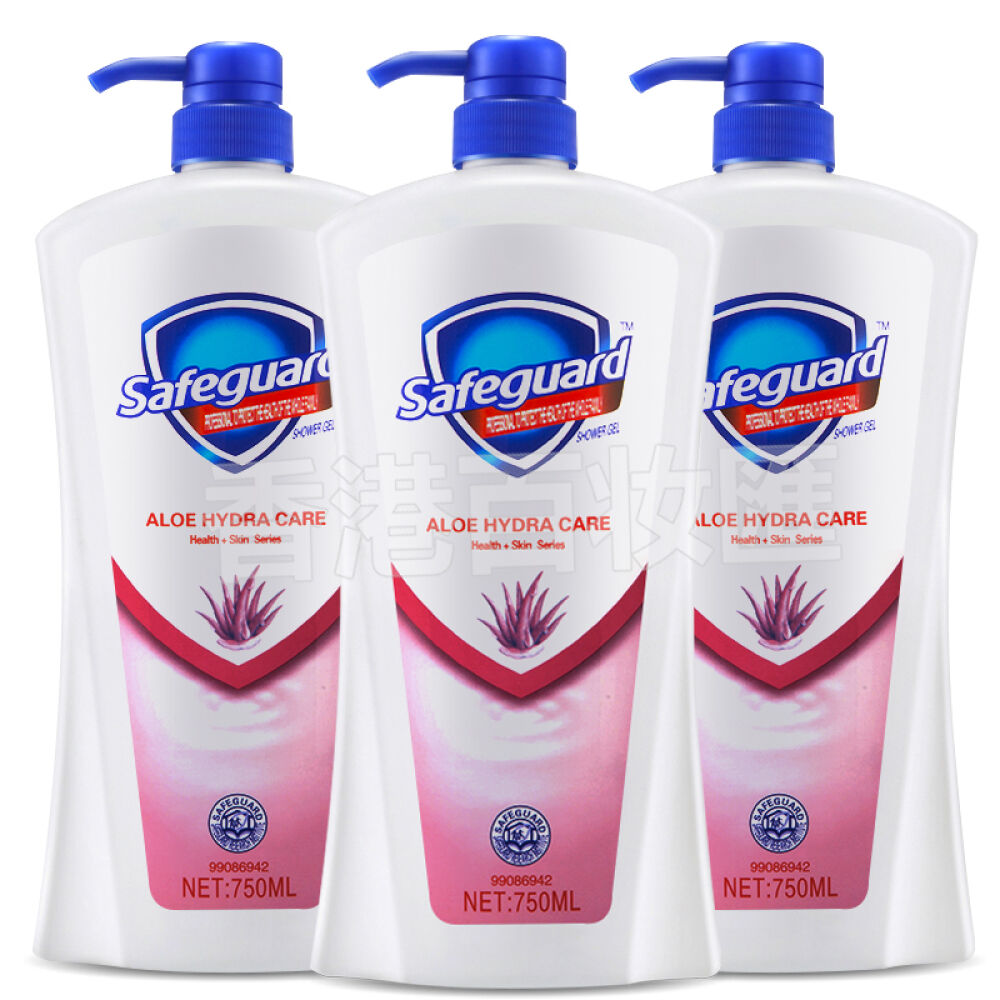 香港版舒肤佳沐浴露750ml宝宝孕妇可用芦荟水润呵护3瓶