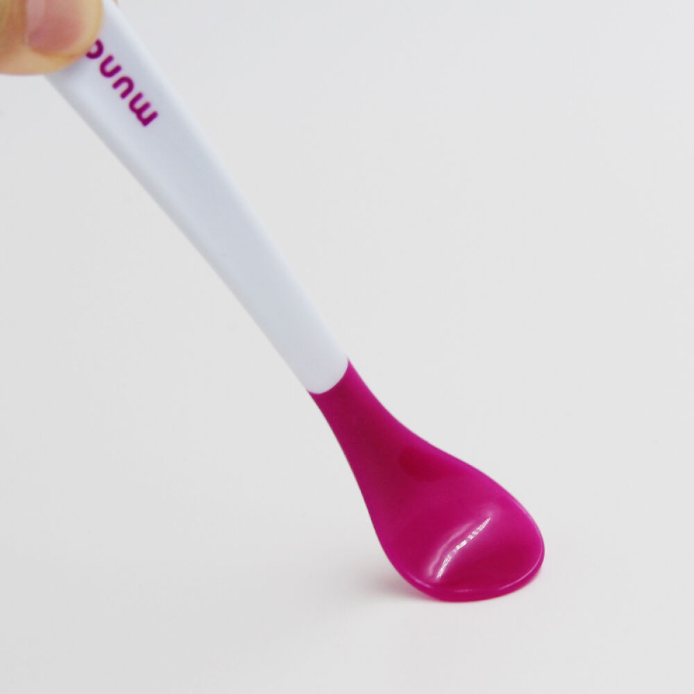 美国进口munchkin麦肯齐宝宝变色感温勺软头勺婴儿软头小勺子控温单只橘色