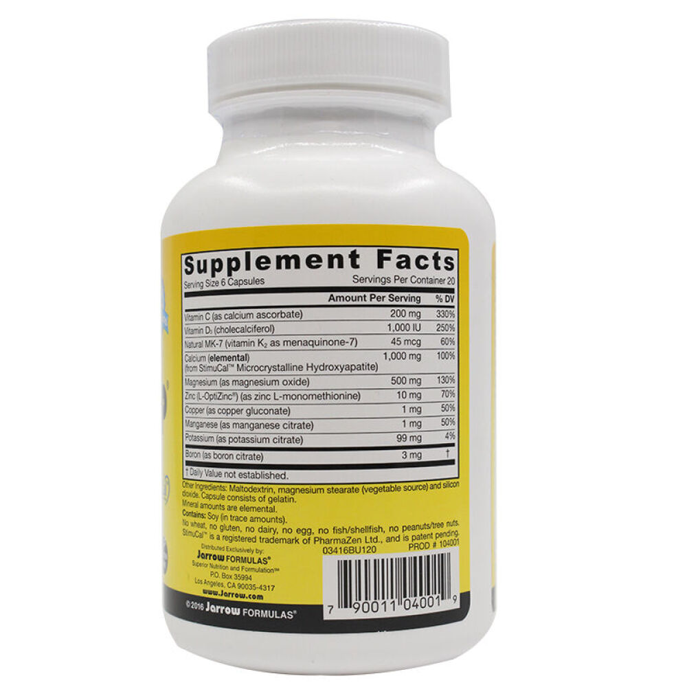 jarrow杰诺钙片boneup长高青少年成人增高儿童中老年补骨骼健康赖氨酸90片+bone钙片120粒