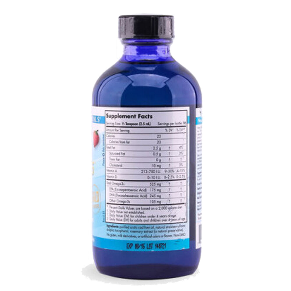 美国原装进口美国挪威小鱼NordicNaturals儿童鳕鱼油草莓味237ml2瓶(香港直邮)