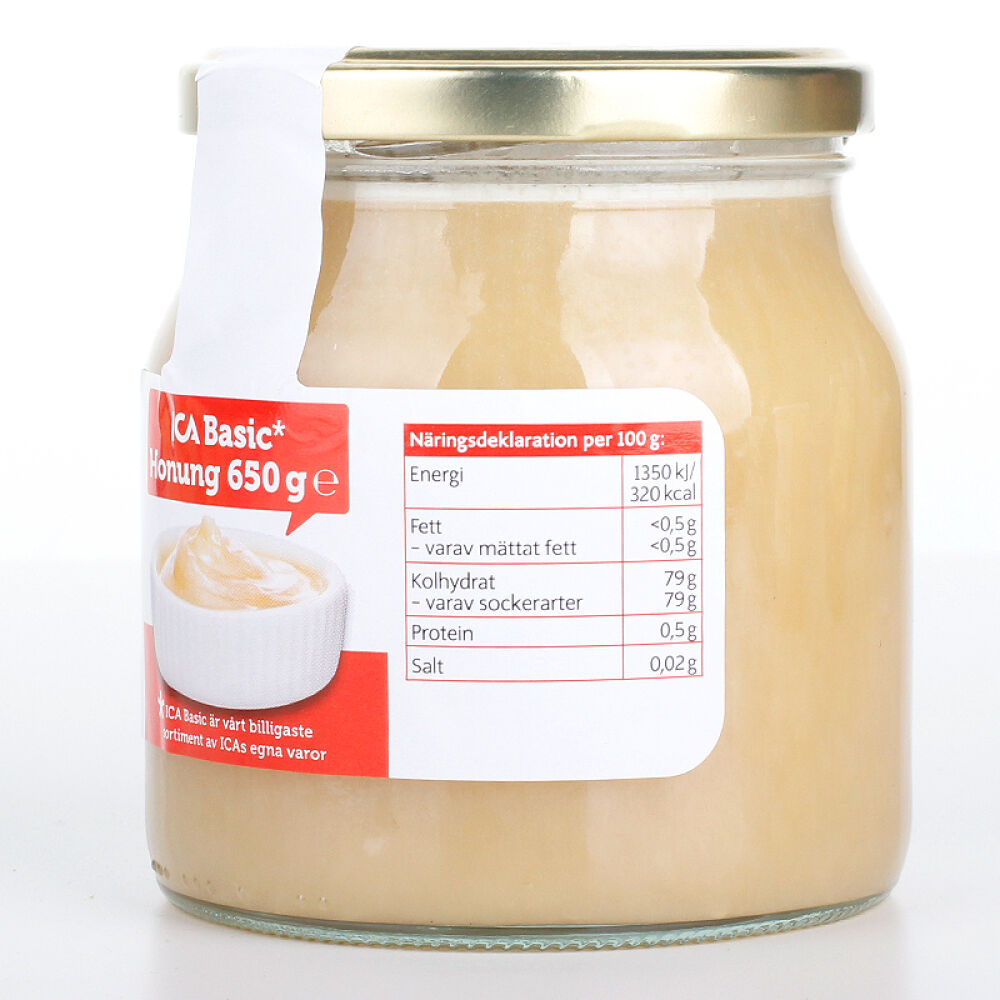 ICA蜂蜜进口蜂蜜百花天然纯蜂蜜结晶蜂蜜瑞典原装进口欧盟食品标准包税结晶蜂蜜(650克)1罐