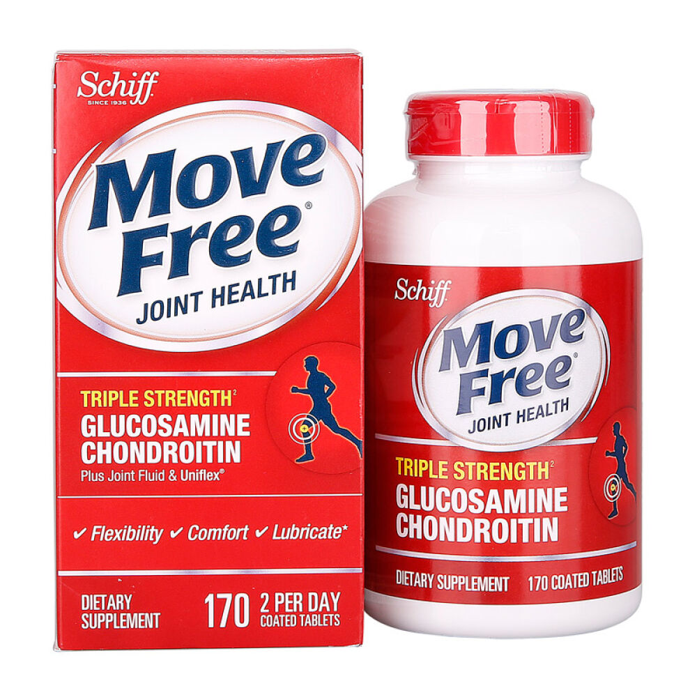 SchiffMoveFree氨基葡萄糖维骨力红色170粒1瓶装