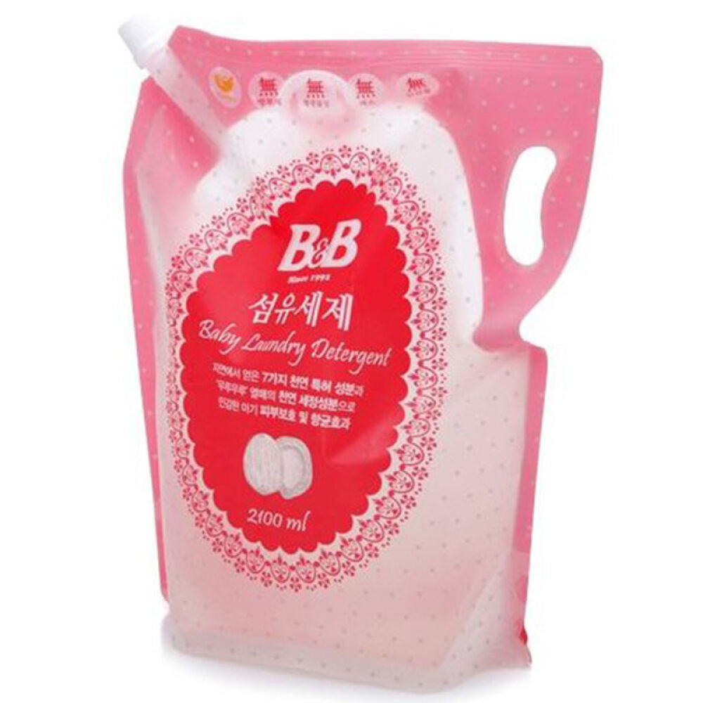 自营保宁b&b婴幼儿服装洗衣液袋装2100ml