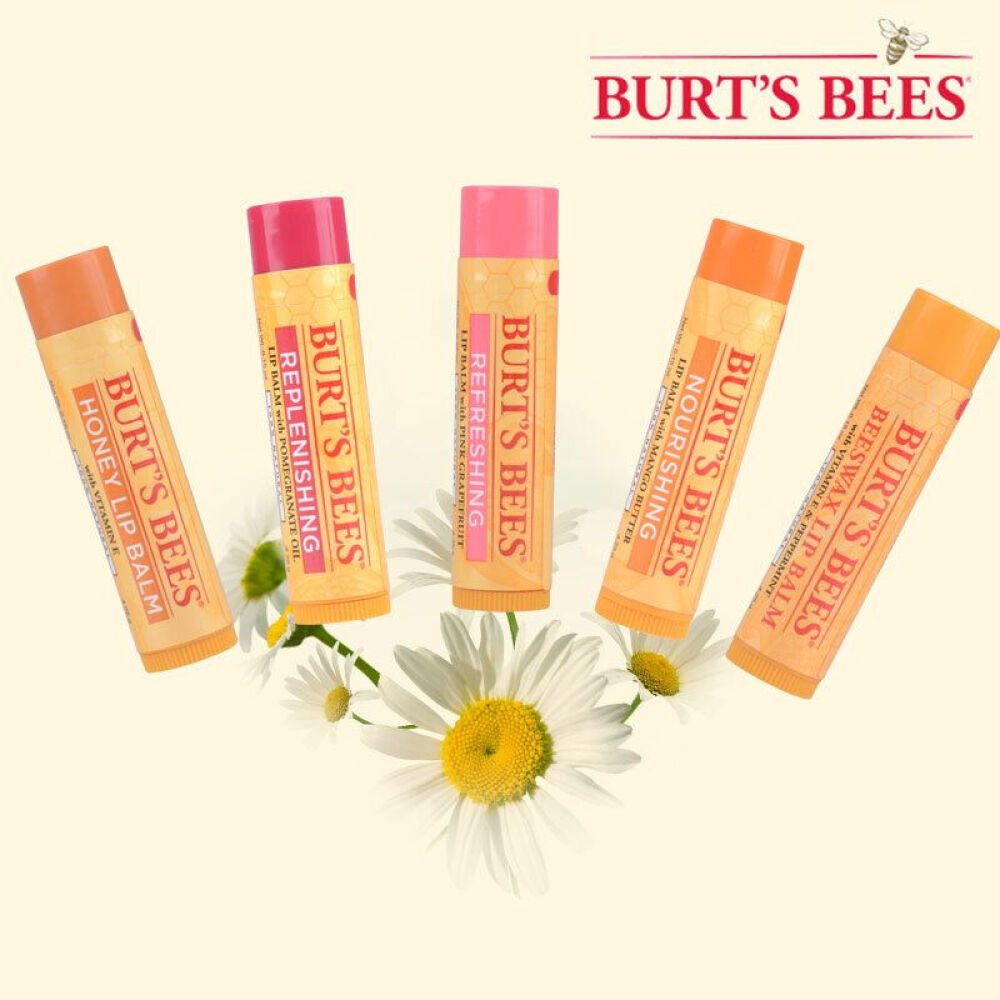 美国正品burtsbees小蜜蜂润唇膏保湿滋润唇膏孕妇婴儿可用红石榴