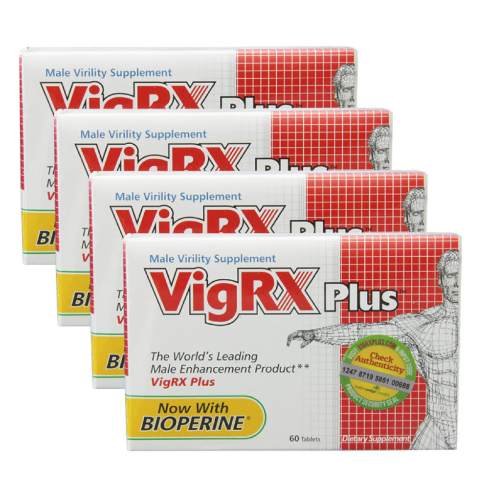 美国Vigrxplus威乐男性保健品延时增大增粗（非伟哥药万艾可补肾壮阳药肾宝片牡蛎）4盒plus-超级硬汉