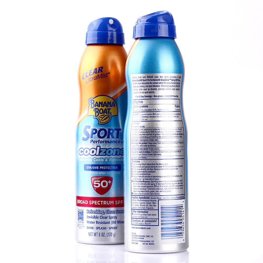 【海外直邮】Bananaboat香蕉船运动型冰极防晒清爽喷雾SPF50170ml