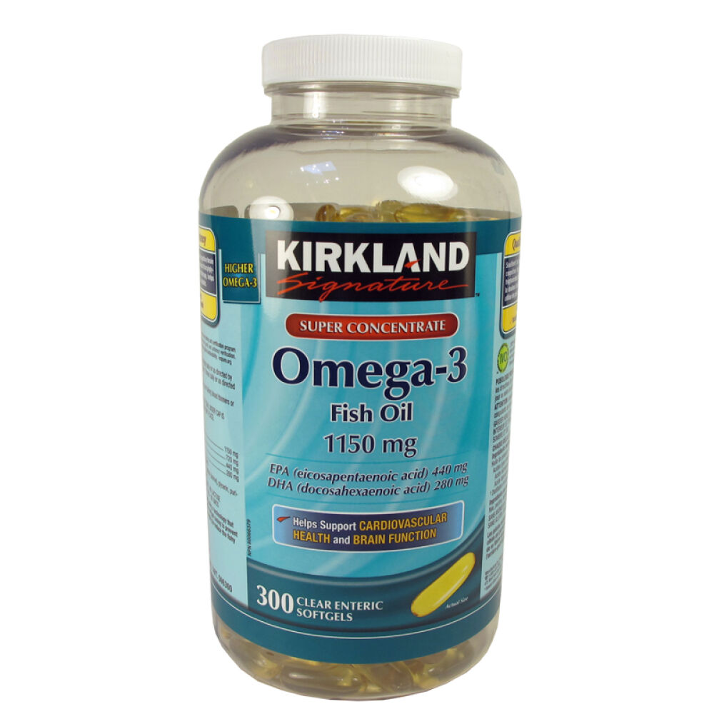 【全球购】加拿大直邮Kirkland可兰鱼油深海鱼油1150mg300粒新包装改良配方