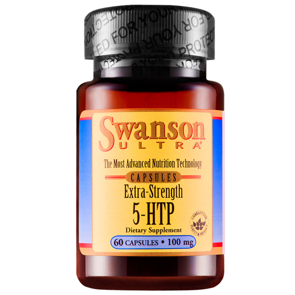 斯旺森swanson5-HTP五羟色氨酸营养胶囊100mg*60粒抗抑郁安神助睡眠