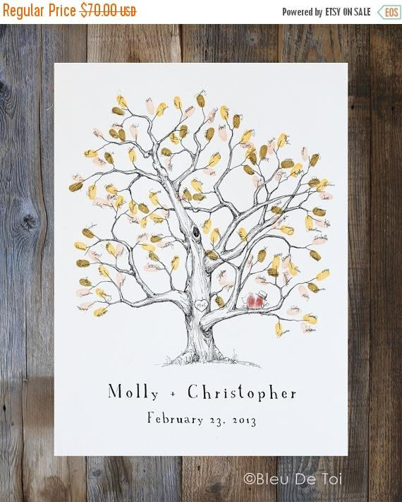 onsalefingerprinttree,weddingguestbookalternative,mediumelmtree