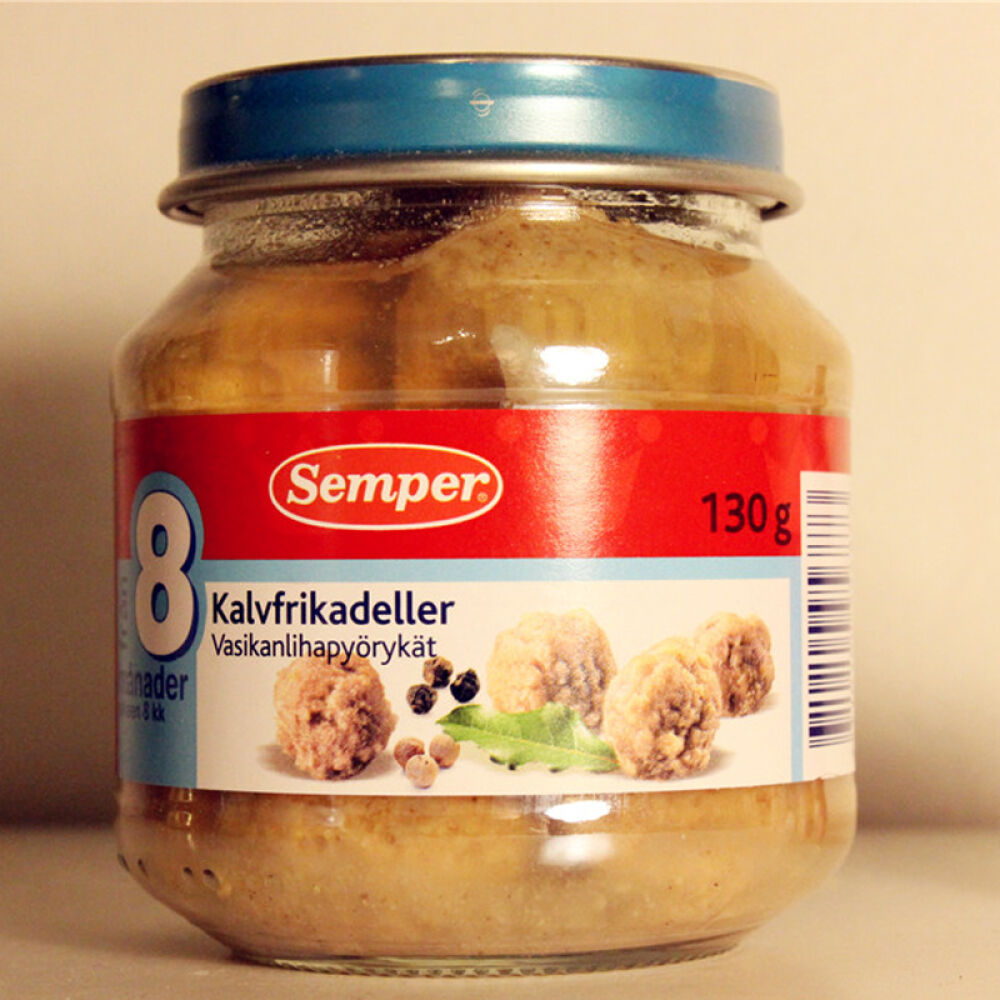 【专注直邮】瑞典森宝Semper小牛肉丸泥130g日期新鲜适合8个月以上瑞典发货