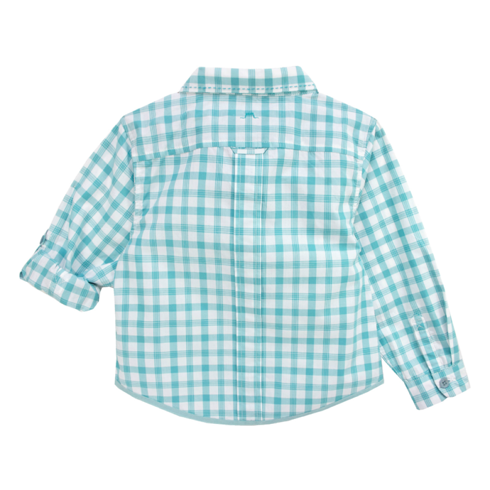 ChateauDeSableLOUIS男童长袖提花衬衫秋装新品男童女童格子衬衫儿童装#040浅棕色06Y