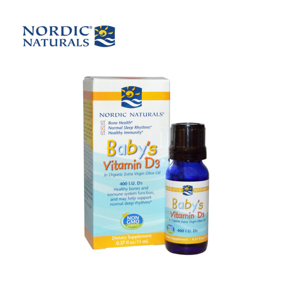 NordicNaturals挪威小鱼DHA鱼油婴儿宝宝卵磷脂D3滴剂非鱼油软胶囊维他命D3滴剂