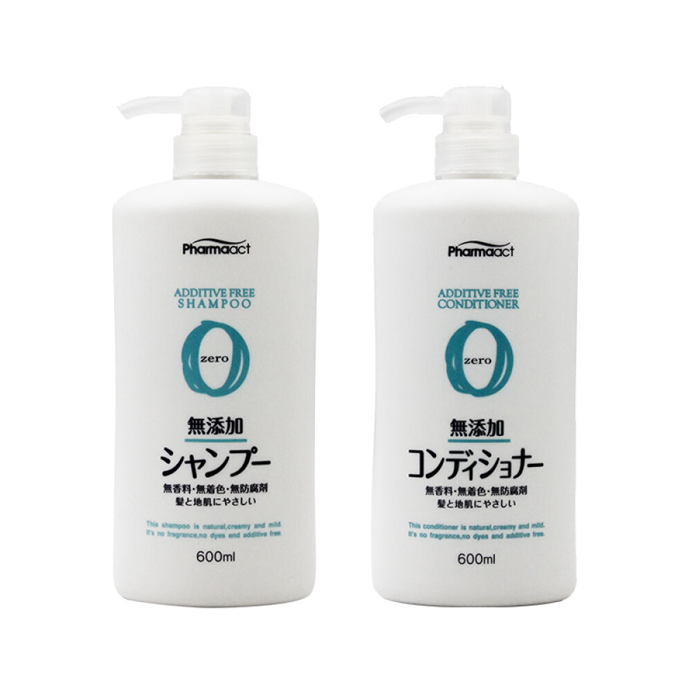 洗护套装熊野油脂零添加2件组600ml2洗发水护发素孕妇可用