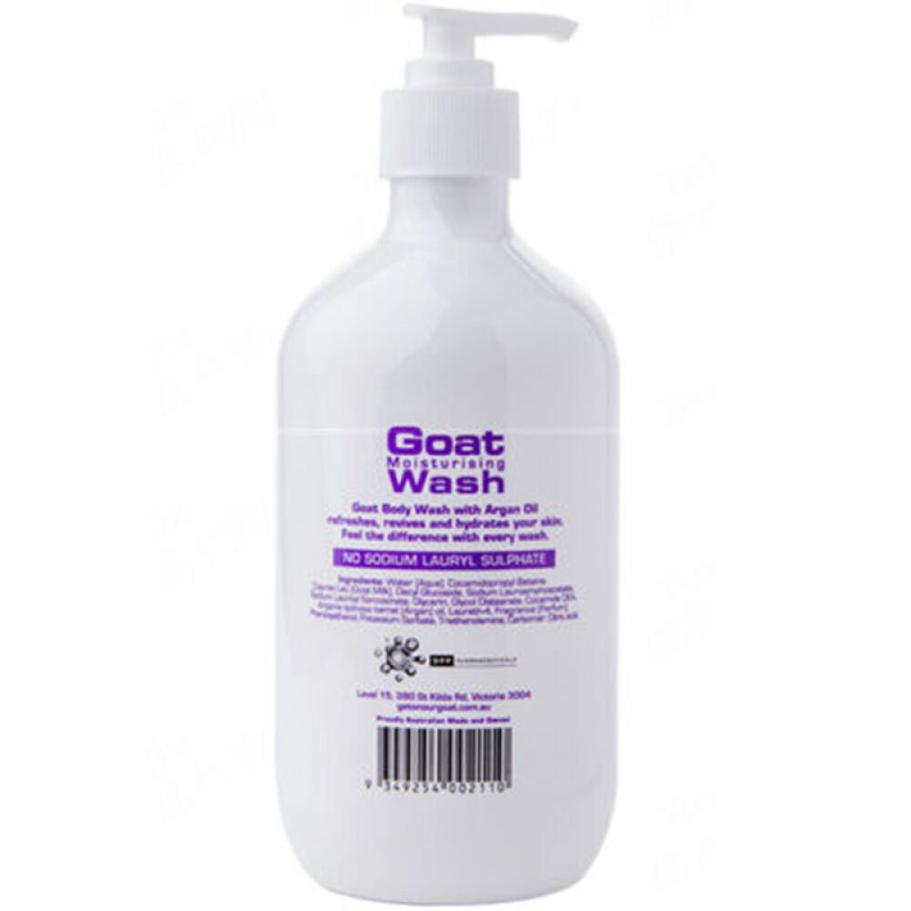 澳洲直邮山羊奶GoatSoap羊奶滋润保湿身体乳澳洲原装进口摩洛哥坚果味山羊奶沐浴露500ml1瓶