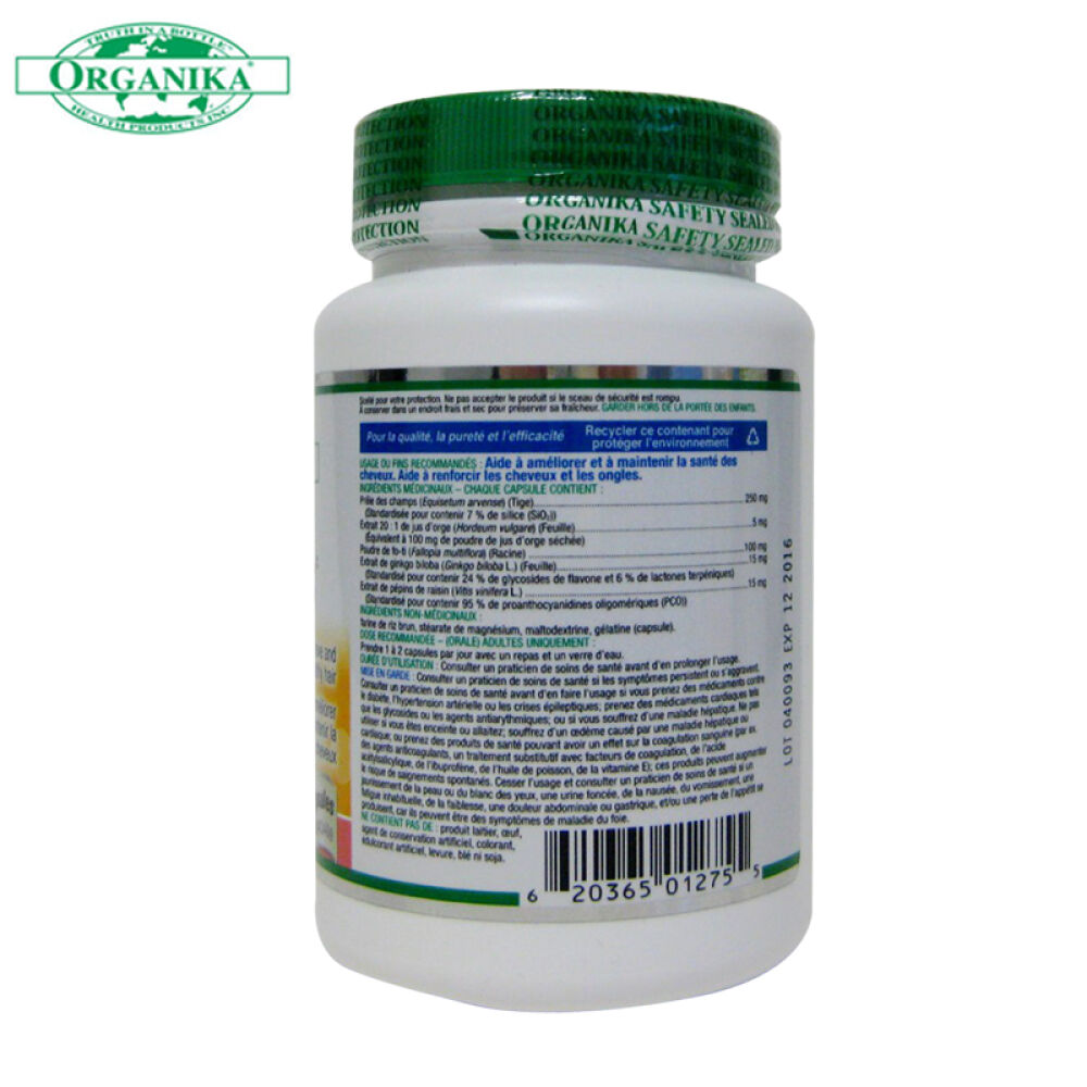 【全球购】加拿大原装OrganikaHairPlus植物生发胶囊120粒