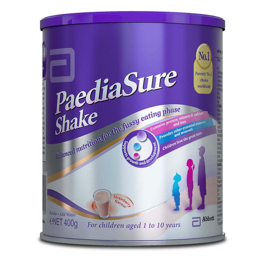 自营雅培(Abbott)奶粉英国版小安素营养粉草莓味新加坡原装400g1-10岁