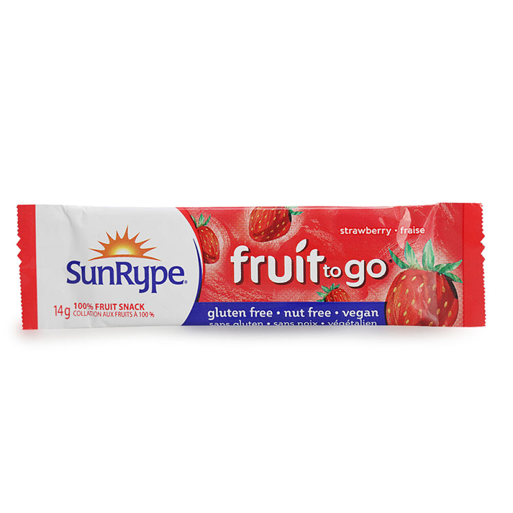 加拿大进口SunRype桑莱普果丹皮宝宝零食天然水果条婴儿辅食果肉条果丹皮12片装3-4种口味