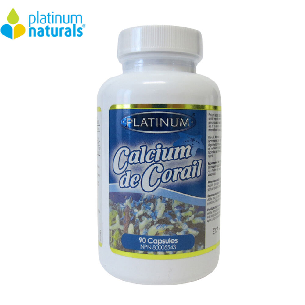 【全球购】加拿大直邮PlatinumNaturals复合珊瑚钙镁维生素D胶囊90粒