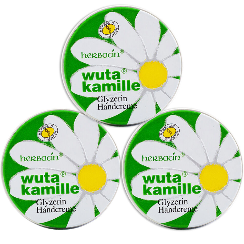 德国原装小甘菊经典护手霜女男深层滋润保湿手足霜圆盒小铁盒20ml三盒装