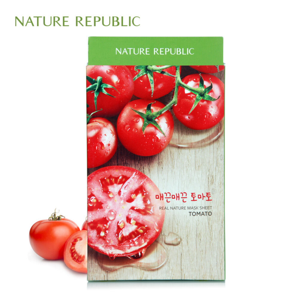 自然乐园（NATUREREPUBLIC）精粹自然清新保湿补水清爽面膜贴10片/袋番茄