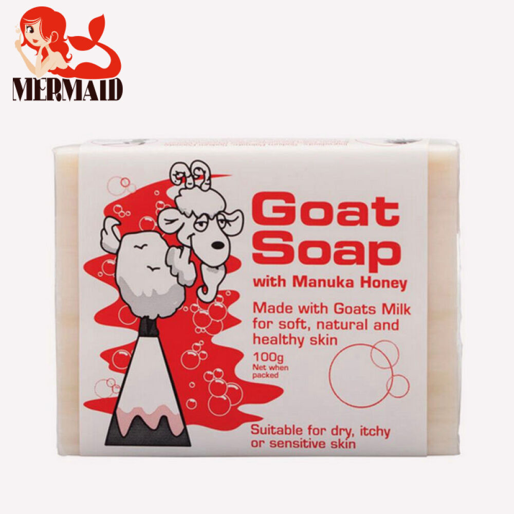 【美人鱼】GoatSoap手工羊奶洁面皂100g原味坚果麦卢卡蜂蜜燕麦椰子味澳洲原装红色麦卢卡蜂蜜六个装