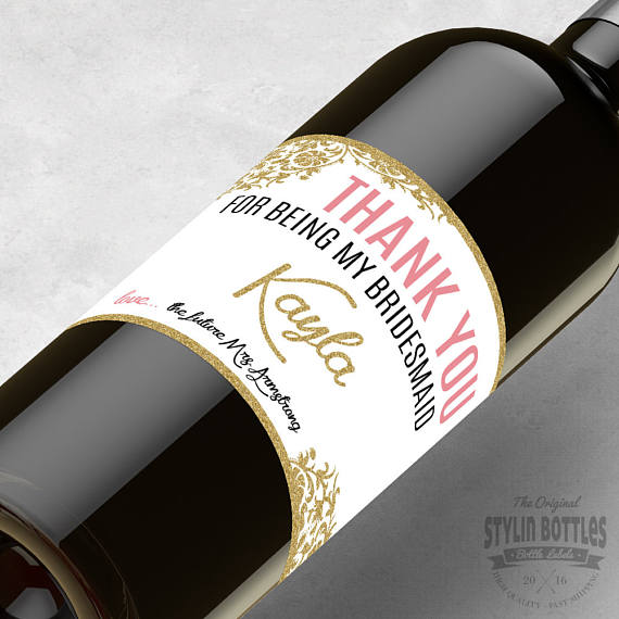 bridesmaidthankyoupersonalizedwinebottlelabelgift