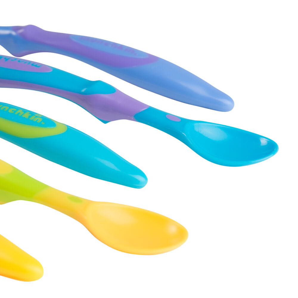 美国进口Munchkin满趣健儿童餐具婴儿碗勺软头勺6个装