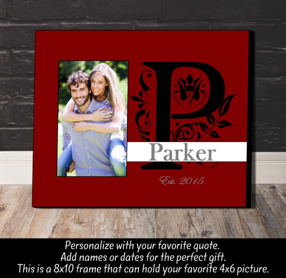 personalizedpictureframecustommonogramanniversarygiftpicture