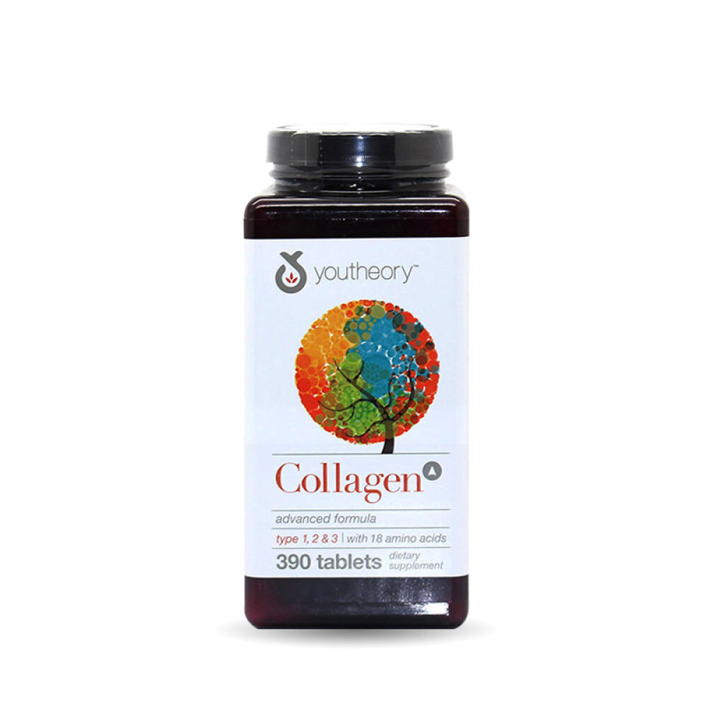 美国进口胶原蛋白片youtheorycollagen390粒1瓶装