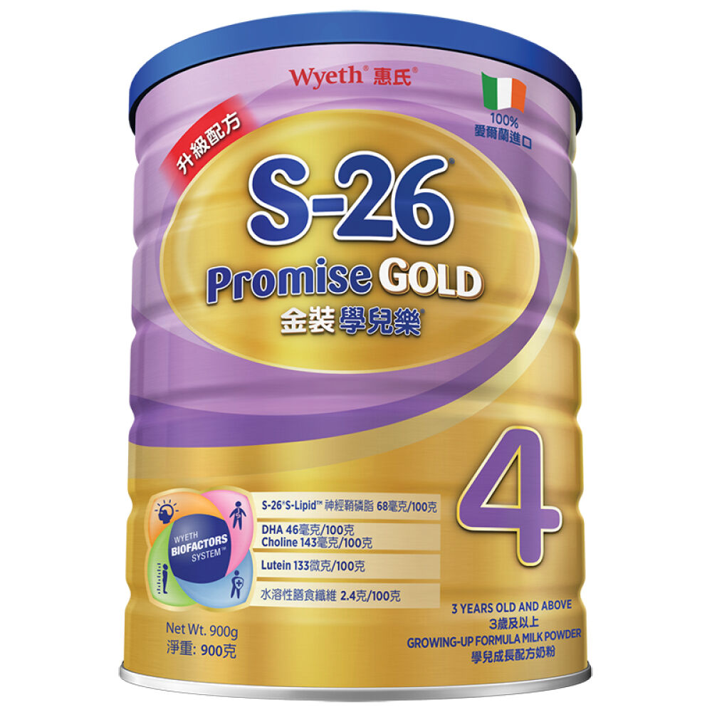 自营惠氏（Wyeth）金装学儿乐4段（3岁以上）900g爱尔兰进口*6