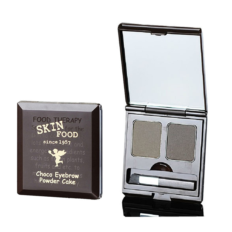 SKINFOOD巧克力双色眉粉/黑豆眉笔双头眉笔3号深褐色