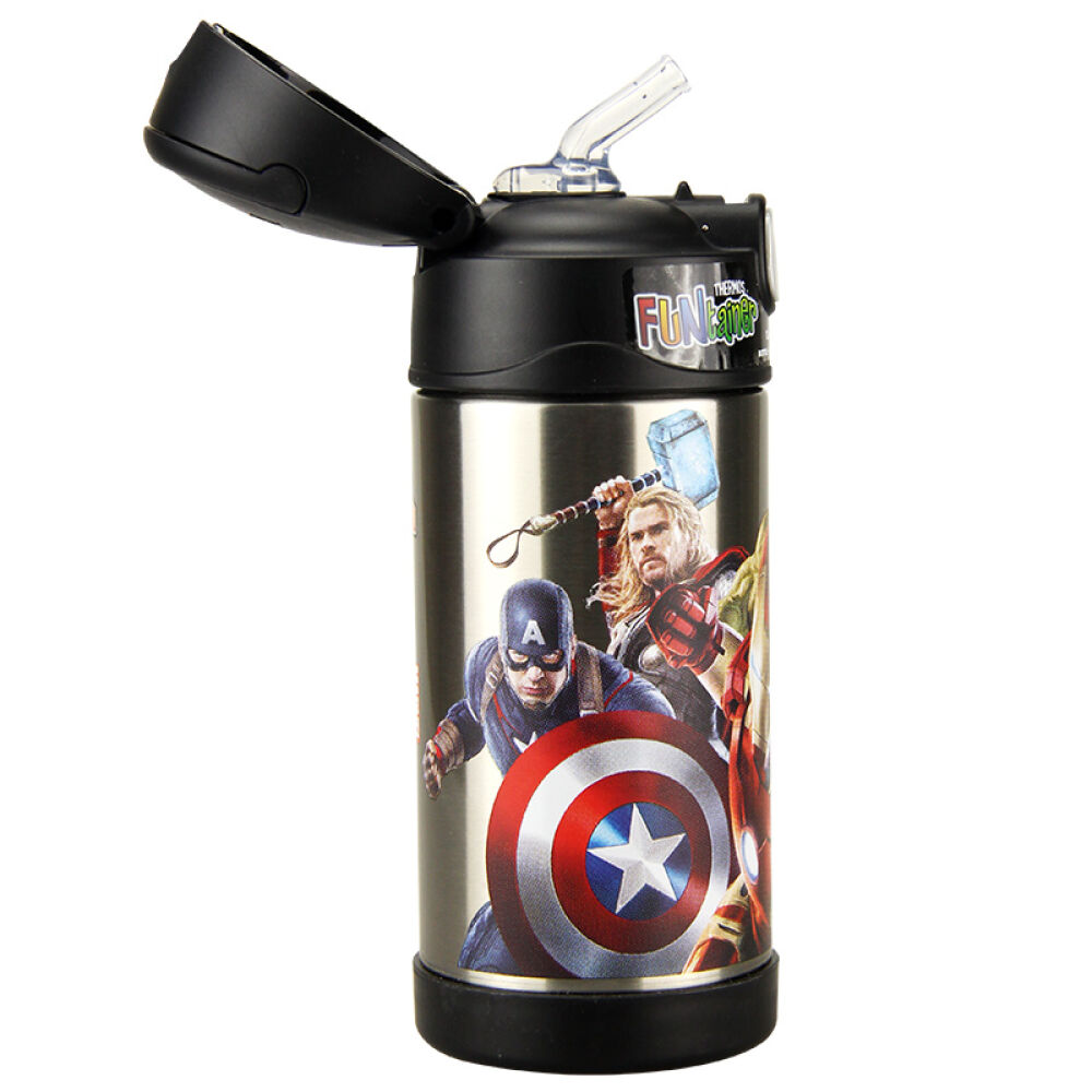 膳魔师thermos儿童保温杯吸管杯宝宝婴儿水壶小学生水杯355ml17-蓝色-OLAF雪人-----355ml